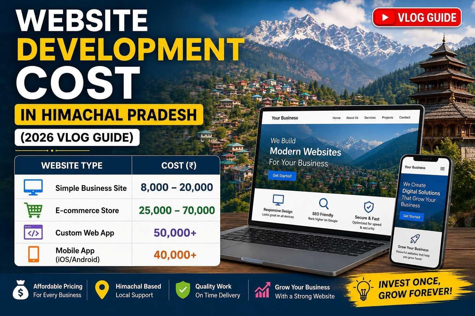 Website Development Cost in Himachal Pradesh (2026 Vlog Guide)