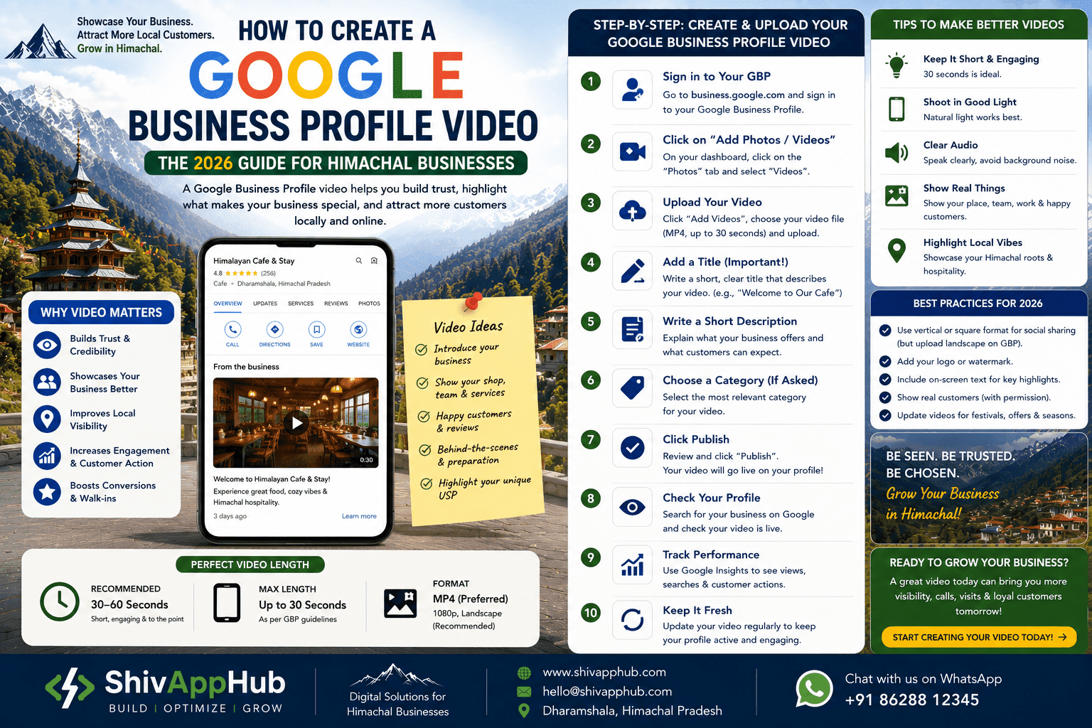 How to Create a Google Business Profile Video: The 2026 Guide for Himachal Businesses
