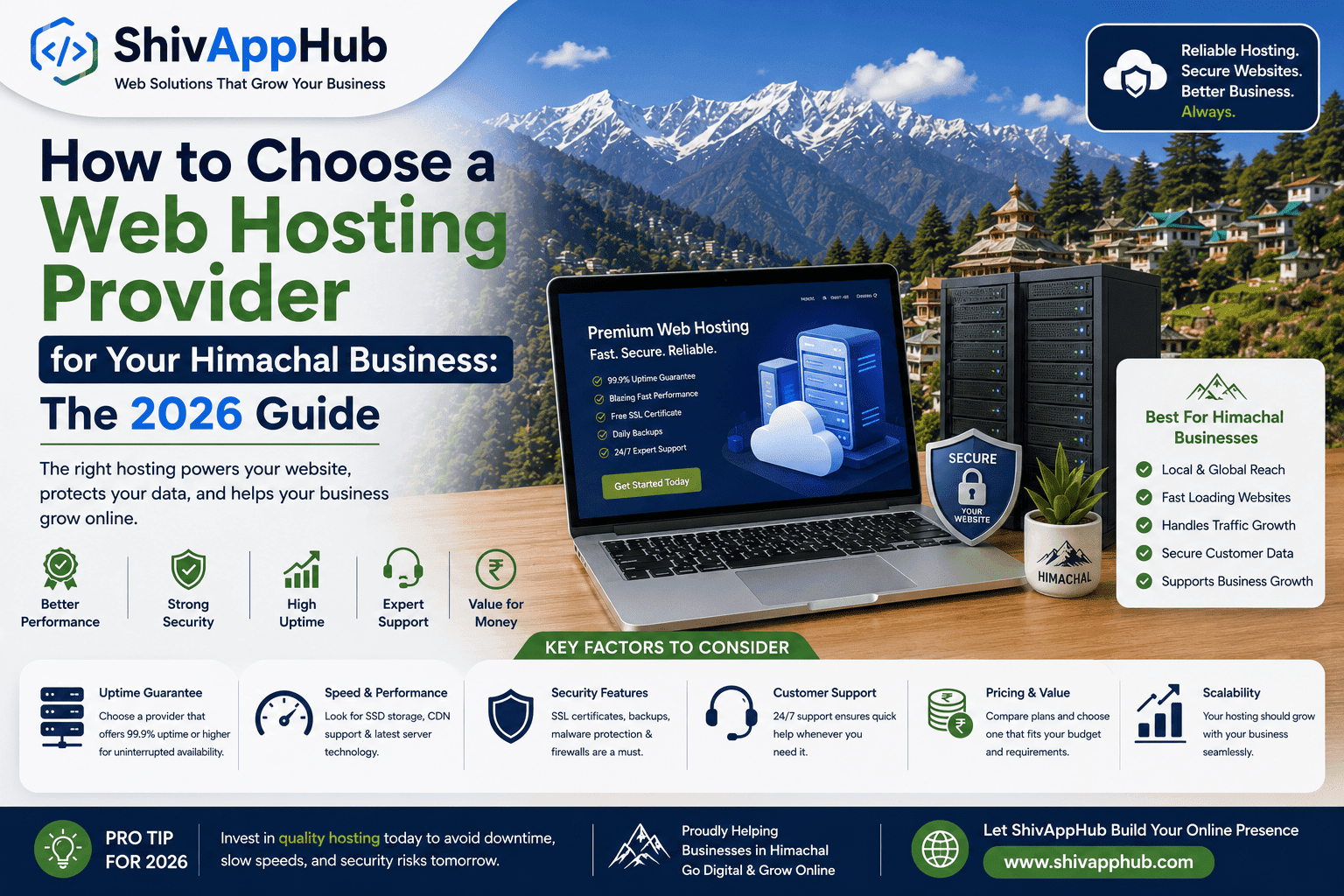 How to Choose a Web Hosting Provider for Your Himachal Business: The 2026 Guide