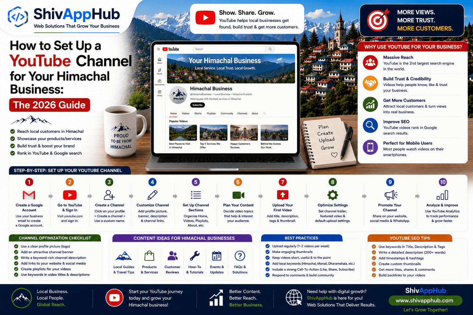 How to Set Up a YouTube Channel for Your Himachal Business: The 2026 Guide