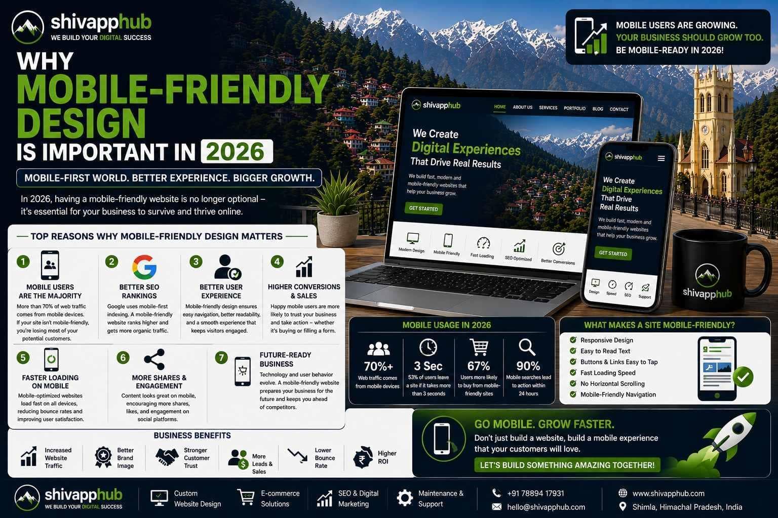 Mobile-Friendly Design in 2026: Why Your Himachal Business Can't Survive Without It