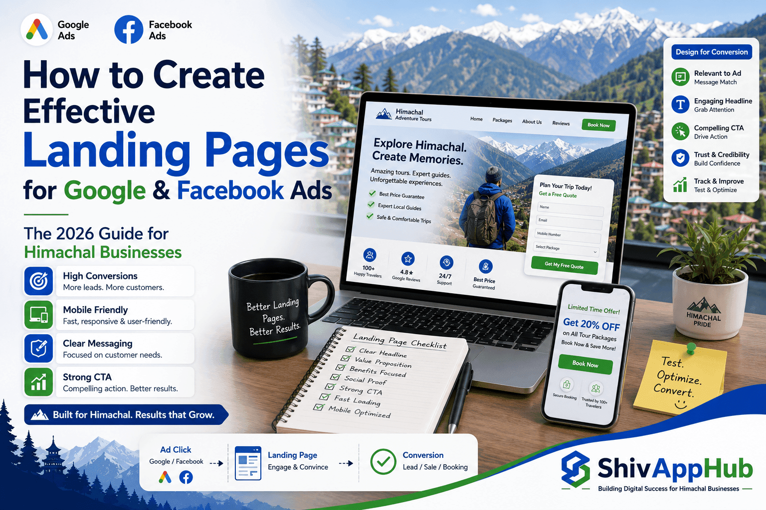 How to Create Effective Landing Pages for Google & Facebook Ads: The 2026 Guide for Himachal Businesses