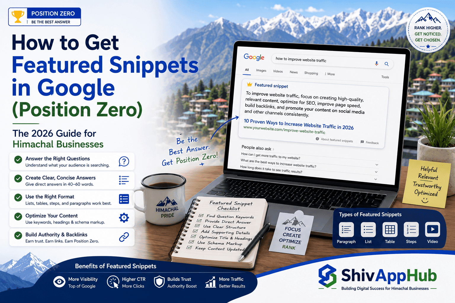How to Get Featured Snippets in Google (Position Zero): The 2026 Guide for Himachal Businesses