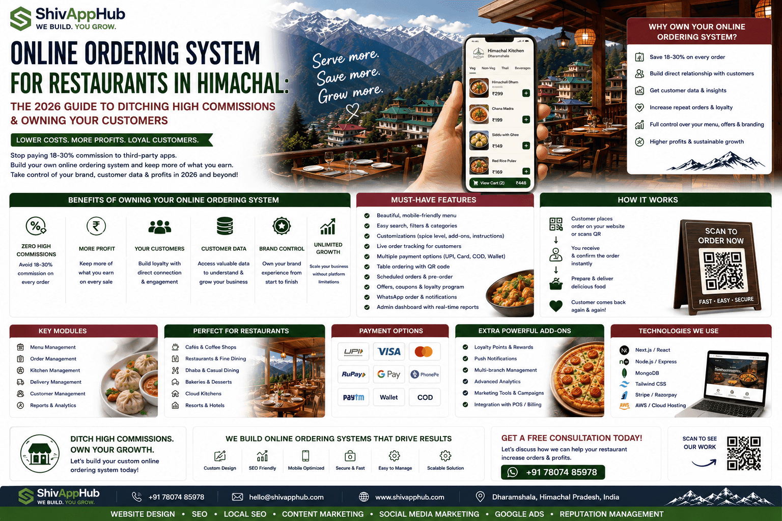 Online Ordering System for Restaurants in Himachal: The 2026 Guide to Ditching High Commissions & Owning Your Customers