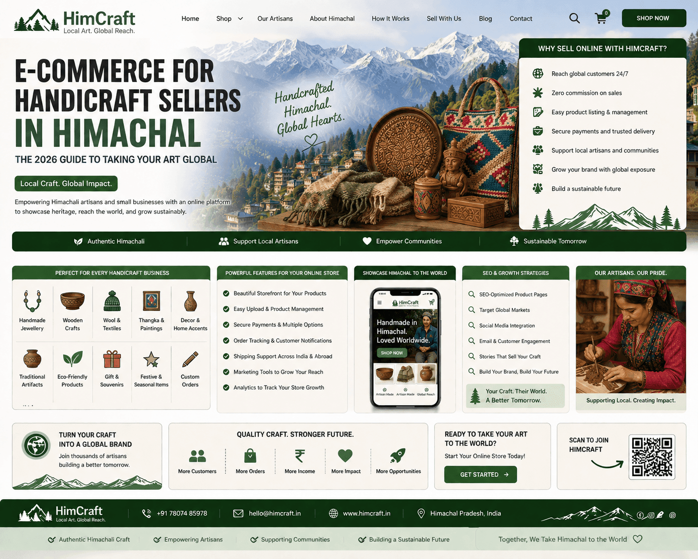 E‑commerce for Handicraft Sellers in Himachal: The 2026 Guide to Taking Your Art Global