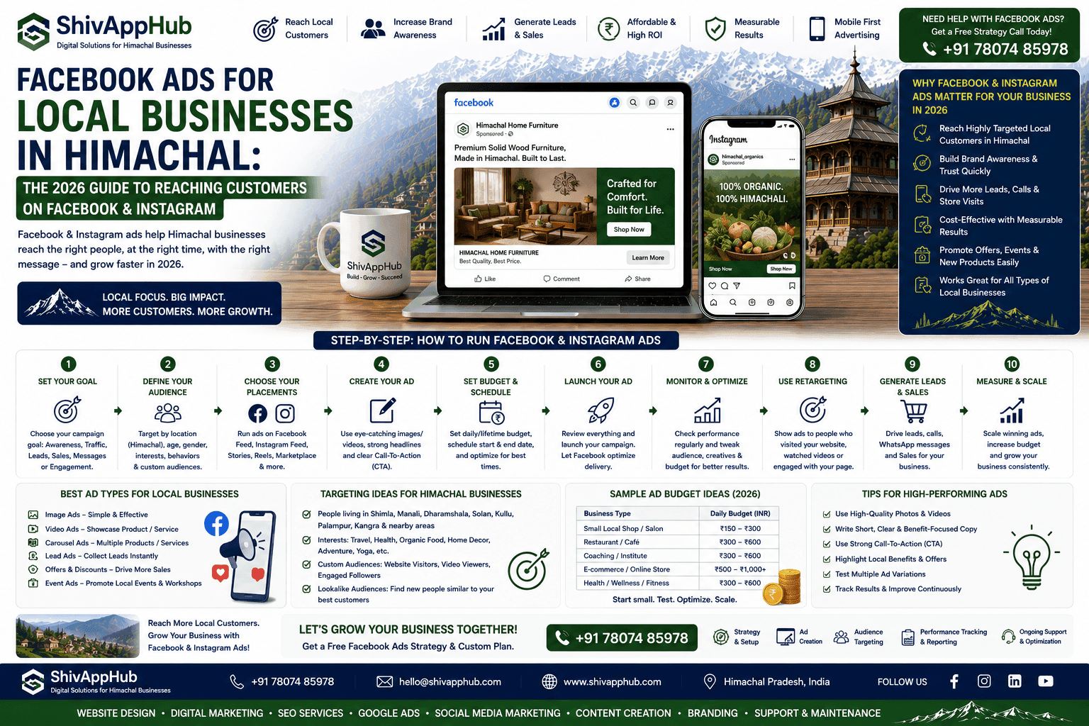 Facebook Ads for Local Businesses in Himachal: The 2026 Guide to Reaching Customers on Facebook & Instagram