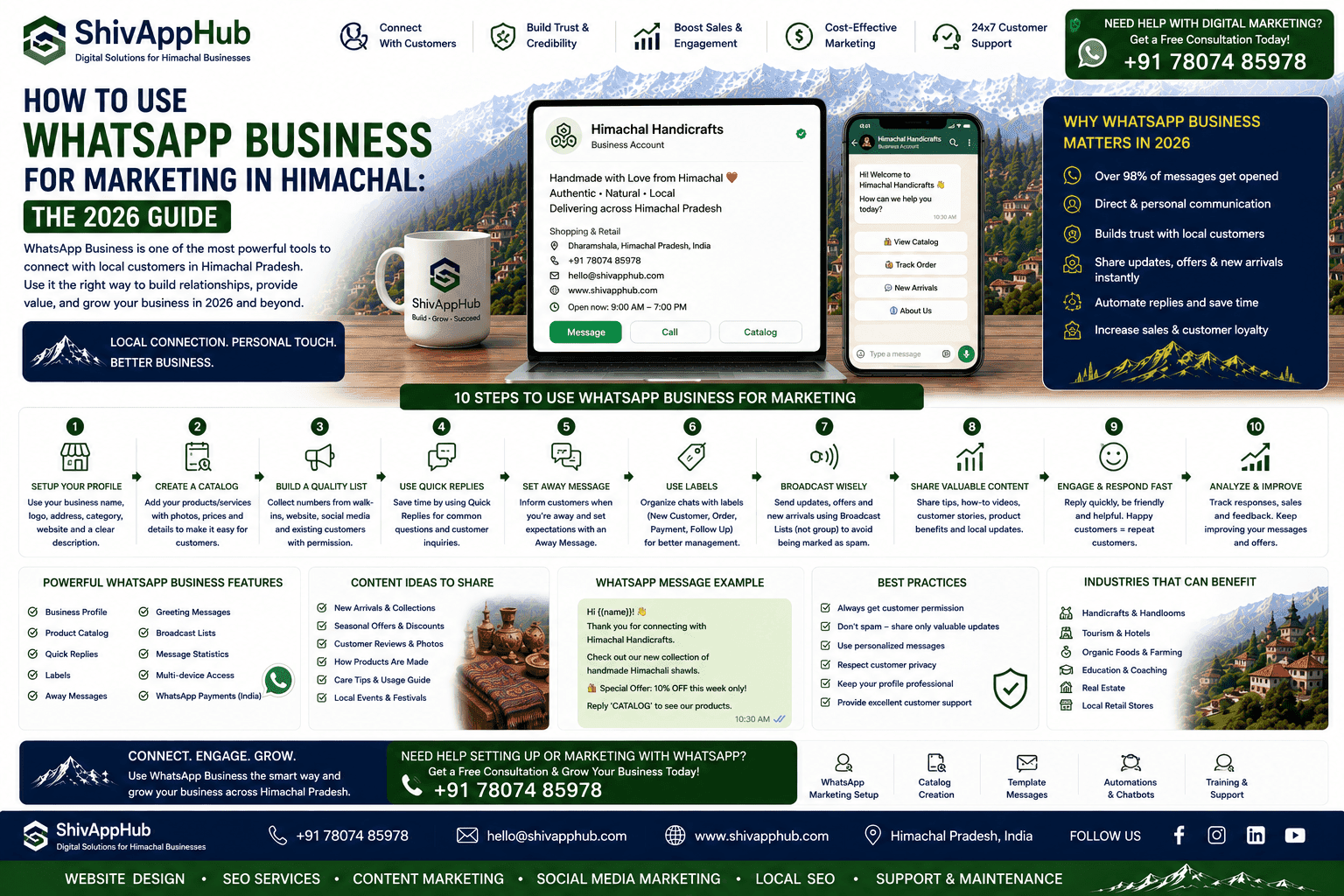 How to Use WhatsApp Business for Marketing in Himachal: The 2026 Guide
