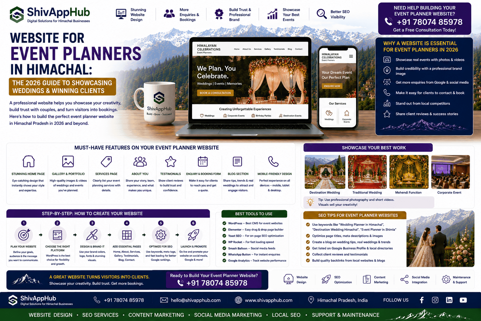 Website for Event Planners in Himachal: The 2026 Guide to Showcasing Weddings & Winning Clients