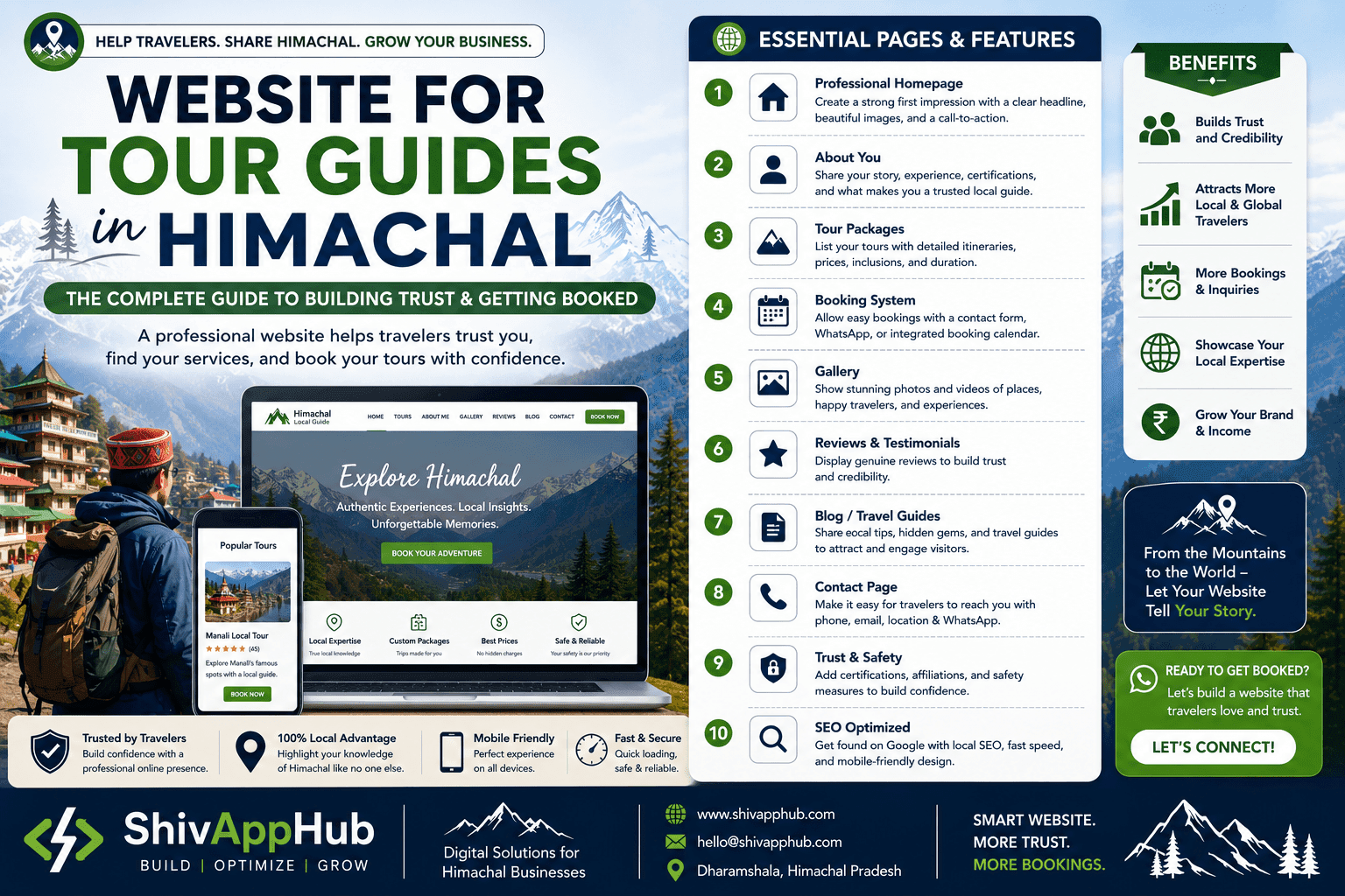 Website for Tour Guides in Himachal: The 2026 Guide to Building Trust & Getting Booked