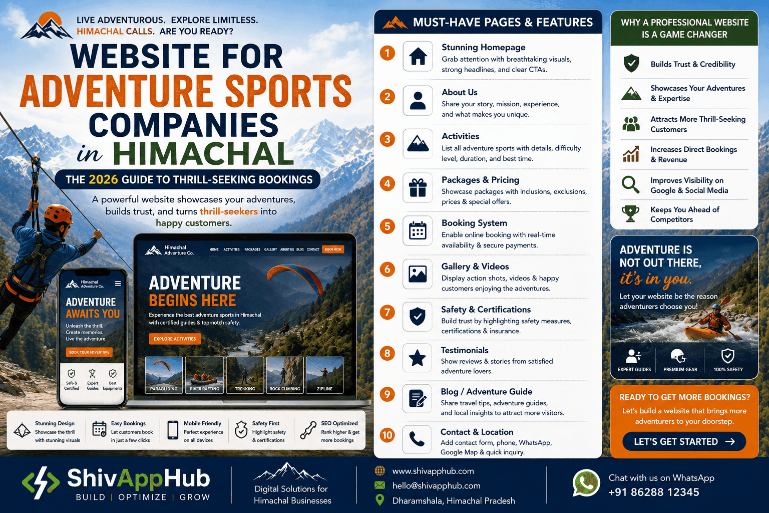 Website for Adventure Sports Companies in Himachal: The 2026 Guide to Thrill‑Seeking Bookings