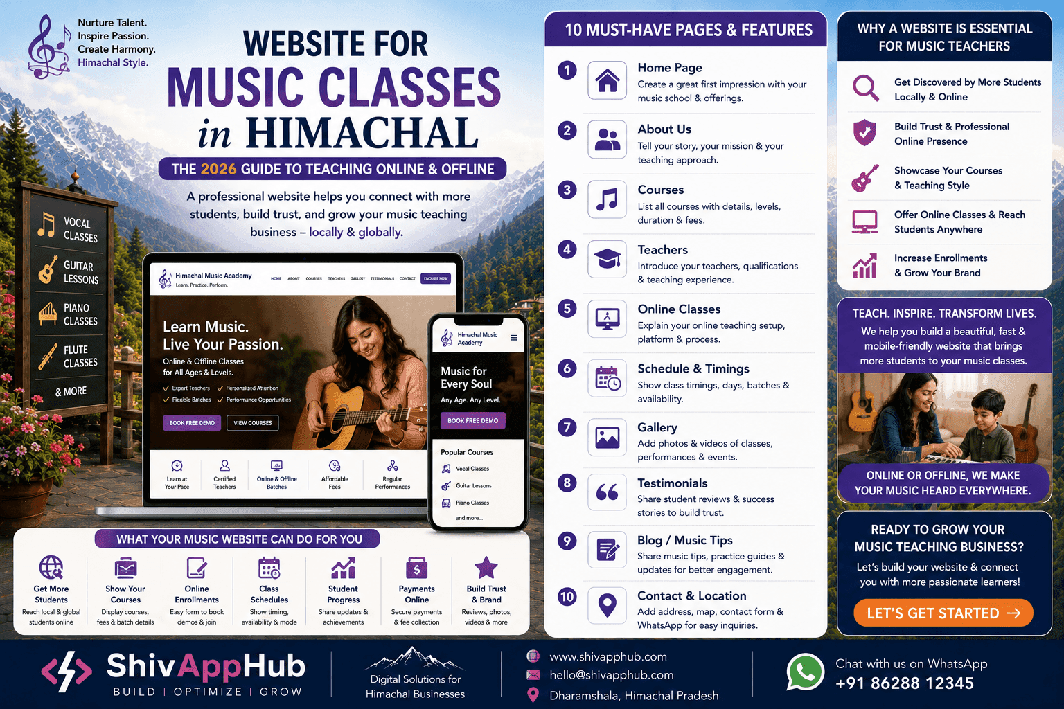 Website for Music Classes in Himachal: The 2026 Guide to Teaching Online & Offline