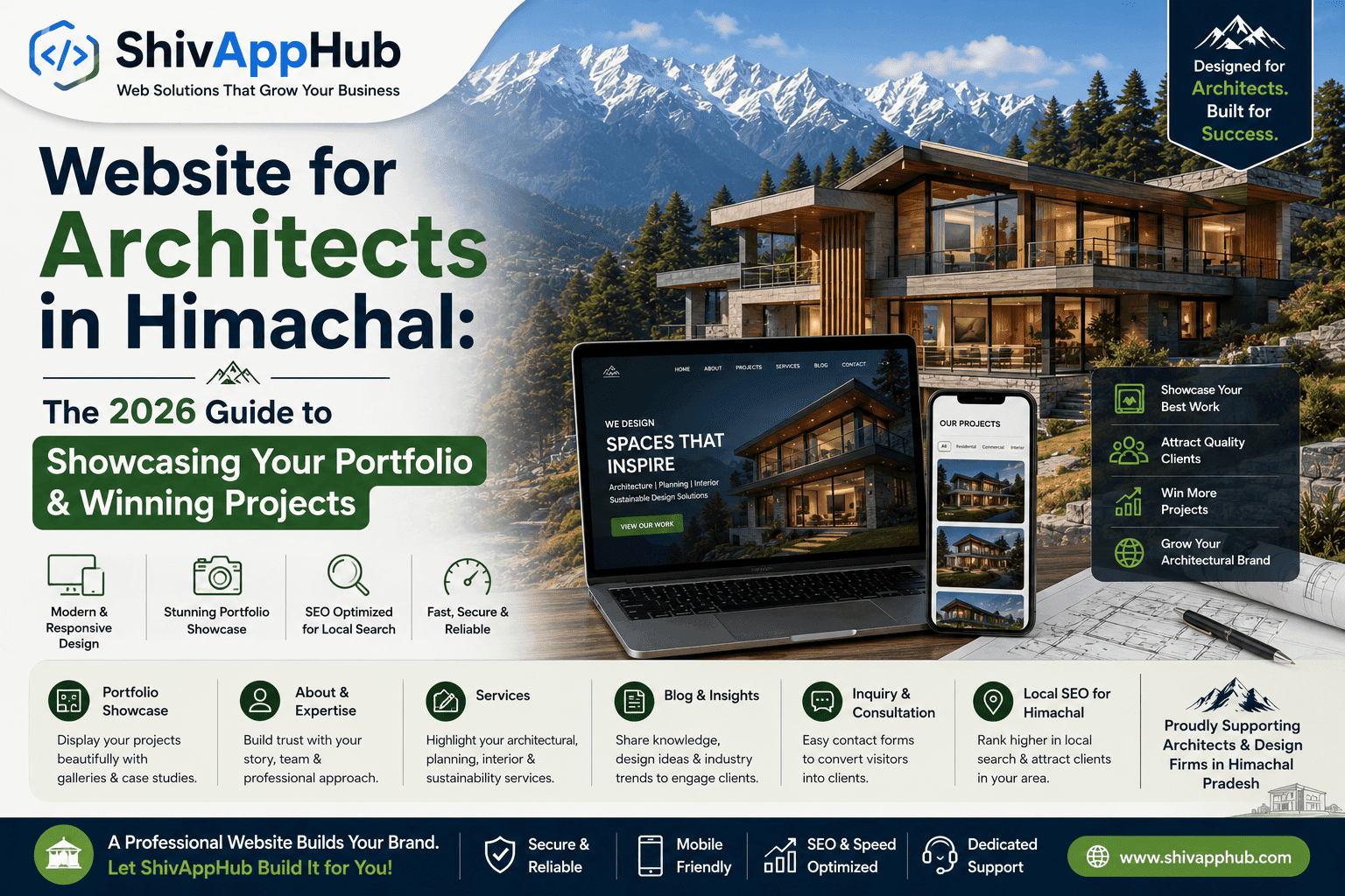 Website for Architects in Himachal: The 2026 Guide to Showcasing Your Portfolio & Winning Projects