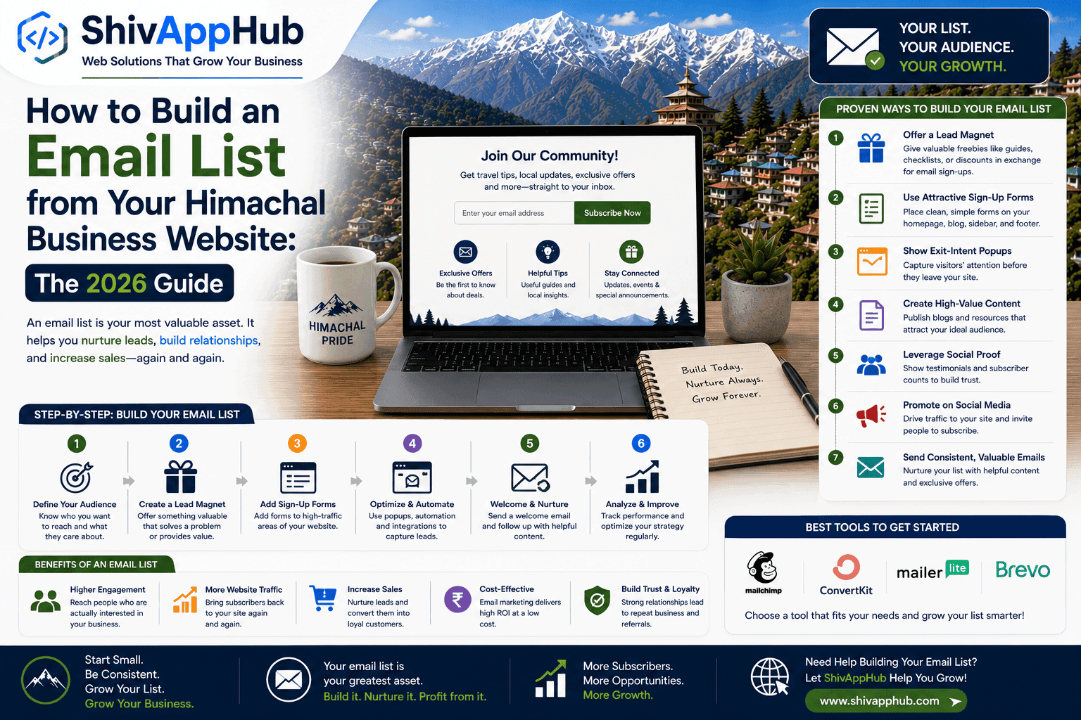 How to Build an Email List from Your Himachal Business Website: The 2026 Guide