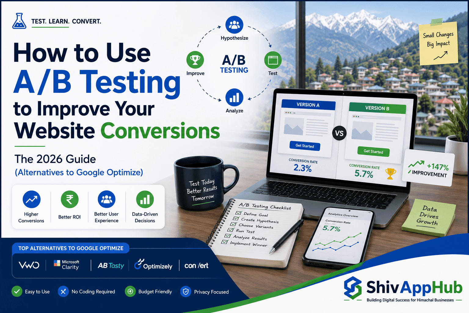 How to Use A/B Testing to Improve Your Website Conversions: The 2026 Guide (Alternatives to Google Optimize)