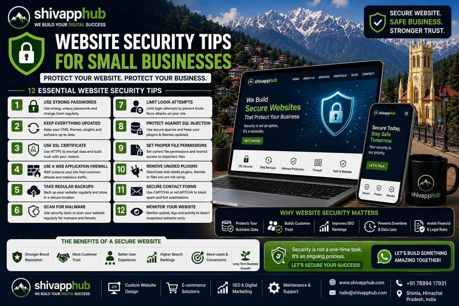 Website Security Tips for Small Businesses in 2026: Protect Your Himachal Site from Hackers