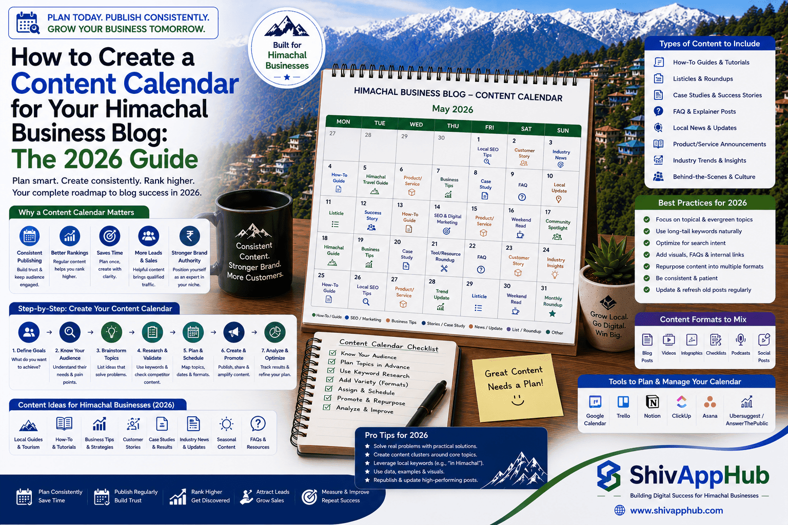 How to Create a Content Calendar for Your Himachal Business Blog: The 2026 Guide