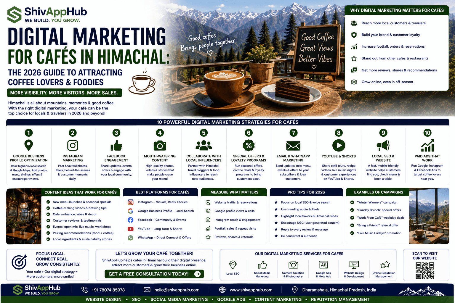 Digital Marketing for Cafés in Himachal: The 2026 Guide to Attracting Coffee Lovers & Foodies