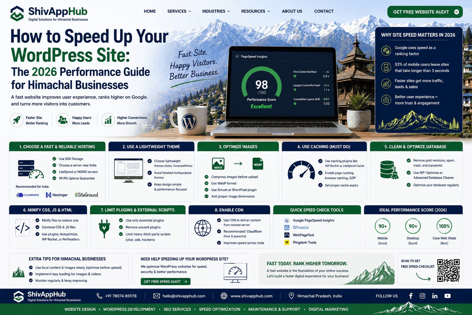 How to Speed Up Your WordPress Site: The 2026 Performance Guide for Himachal Businesses