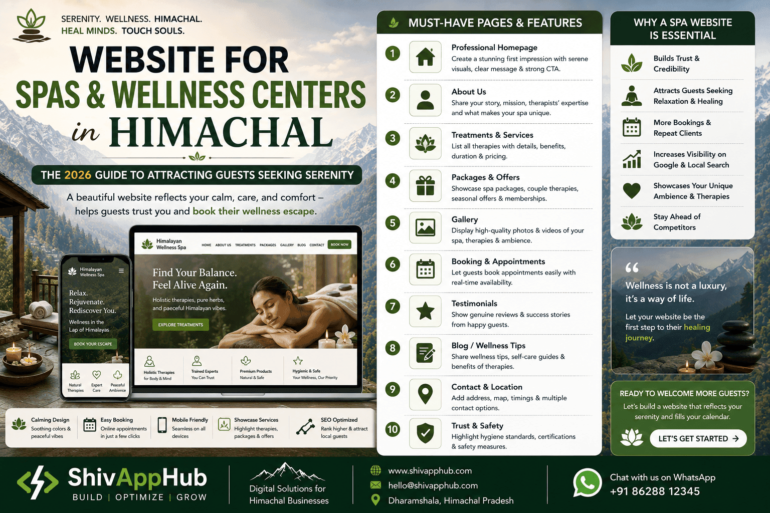 Website for Spas and Wellness Centers in Himachal: The 2026 Guide to Attracting Guests Seeking Serenity