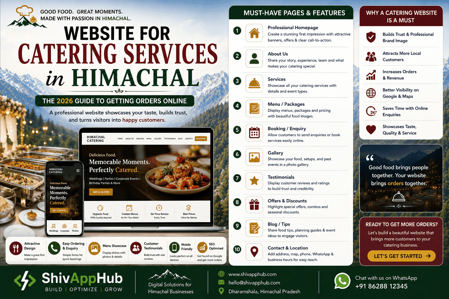 Website for Catering Services in Himachal: The 2026 Guide to Getting Orders Online